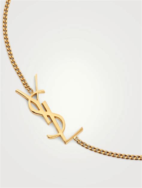 ysl logo chain bracelet|yves saint laurent bracelet.